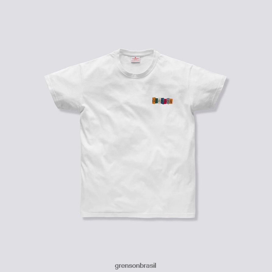 unissex Grenson branco camiseta multibloco roupas 04NFHP528