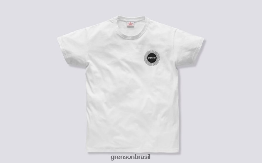 unissex Grenson branco camiseta rajada de sol roupas 04NFHP530