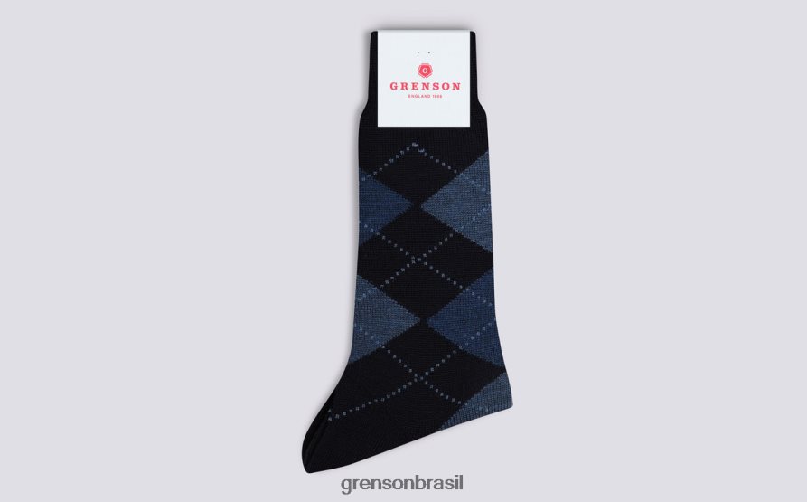 homens Grenson marinha meia argyle acessórios 04NFHP450
