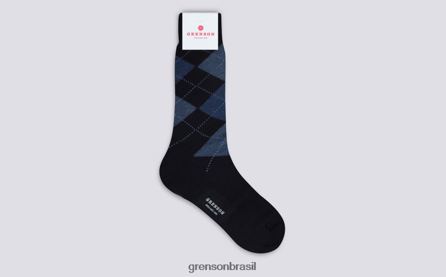 homens Grenson marinha meia argyle acessórios 04NFHP450