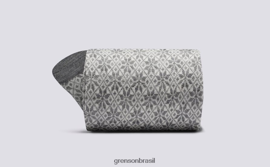 mulheres Grenson cinza meia de floco de neve fairisle acessórios 04NFHP470