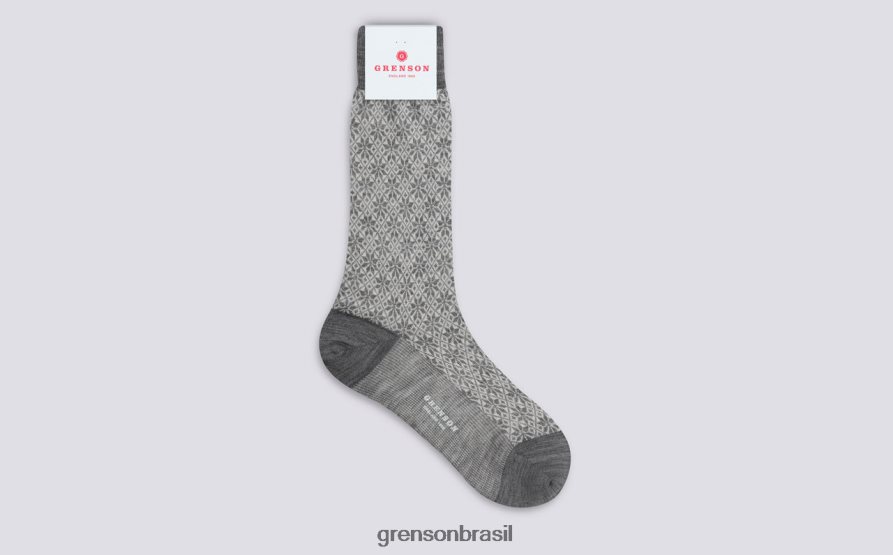 mulheres Grenson cinza meia de floco de neve fairisle acessórios 04NFHP470