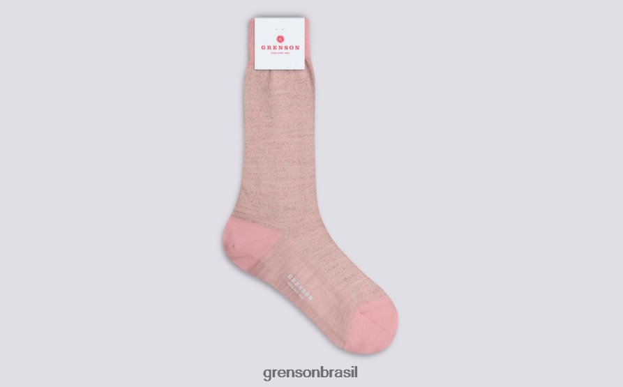 mulheres Grenson rosa meia de floco de neve fairisle acessórios 04NFHP469