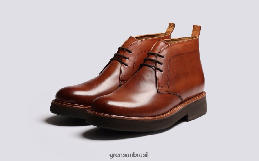 homens Grenson bronzeado pintado à mão clemente botas 04NFHP21