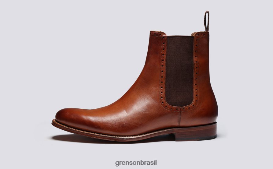 homens Grenson bronzeado pintado à mão howard botas 04NFHP59