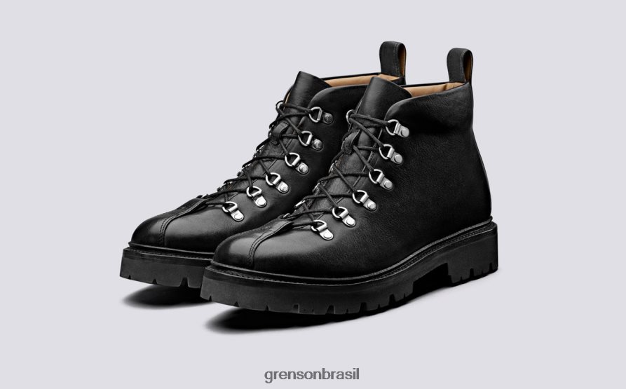 homens Grenson preto bobby botas 04NFHP61