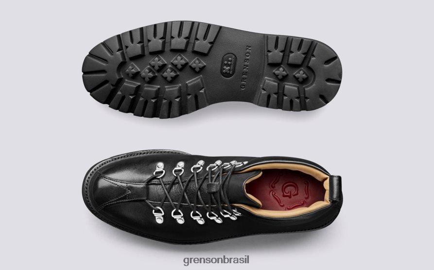 homens Grenson preto bobby botas 04NFHP61