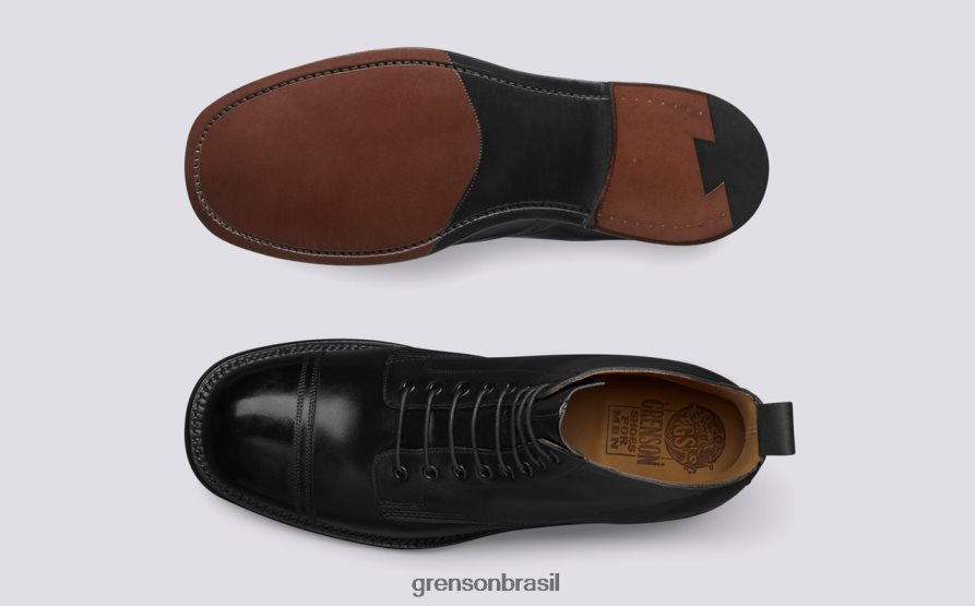 homens Grenson preto sapato 9 botas 04NFHP41