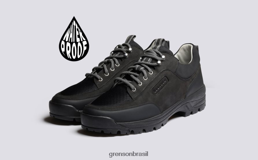 homens Grenson preto tênis 54 botas 04NFHP62