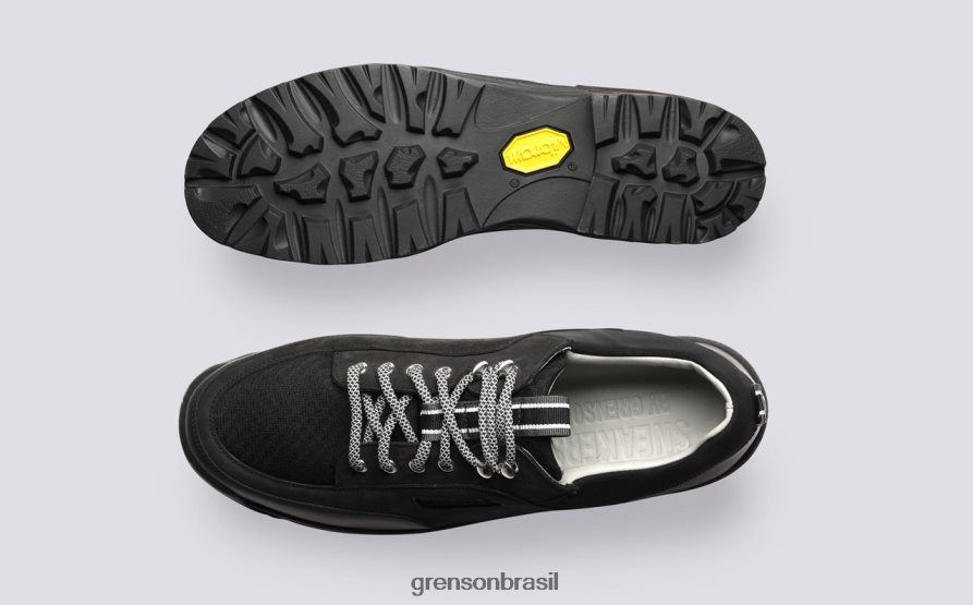 homens Grenson preto tênis 54 botas 04NFHP62