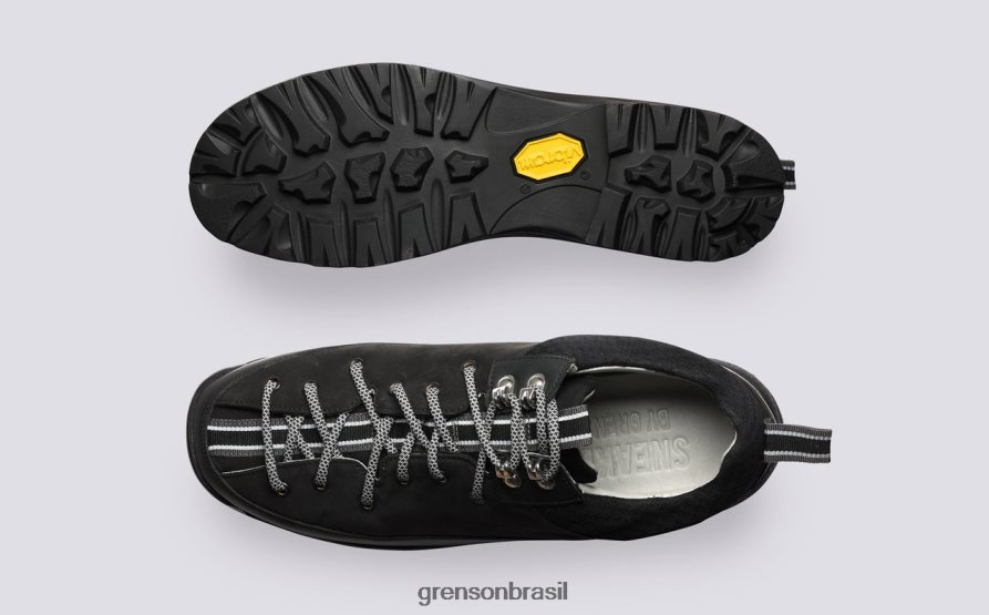 homens Grenson preto tênis 70 botas 04NFHP63