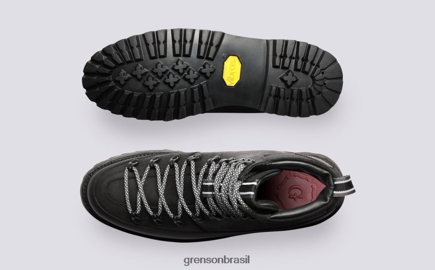 homens Grenson preto tecnologia brady botas 04NFHP12