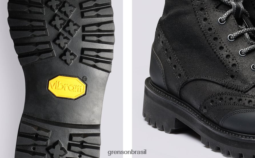 homens Grenson preto tecnologia fred botas 04NFHP9