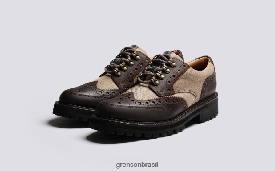 homens Grenson bege archie tech sapatos brogues 04NFHP107