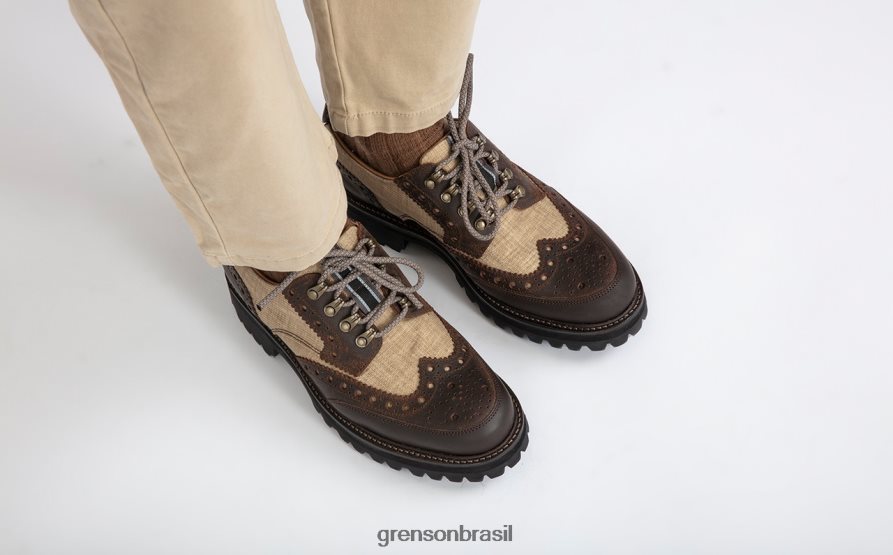 homens Grenson bege archie tech sapatos brogues 04NFHP107