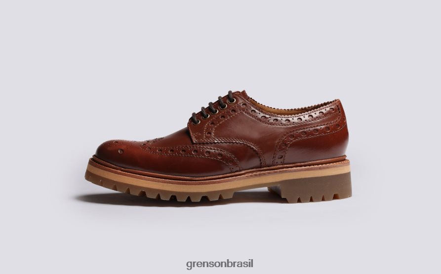 homens Grenson bronzeado archie sapatos brogues 04NFHP112