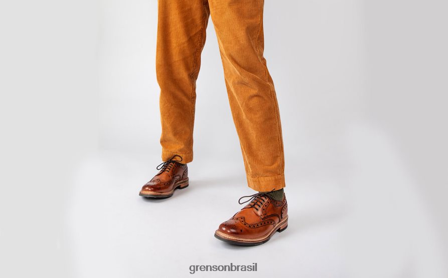 homens Grenson bronzeado archie sapatos brogues 04NFHP116