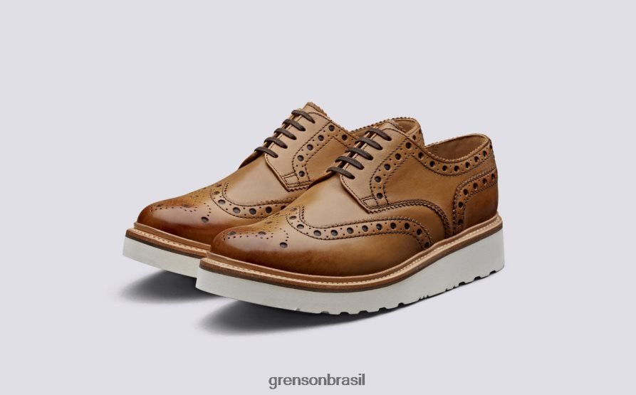 homens Grenson bronzeado archie sapatos brogues 04NFHP118