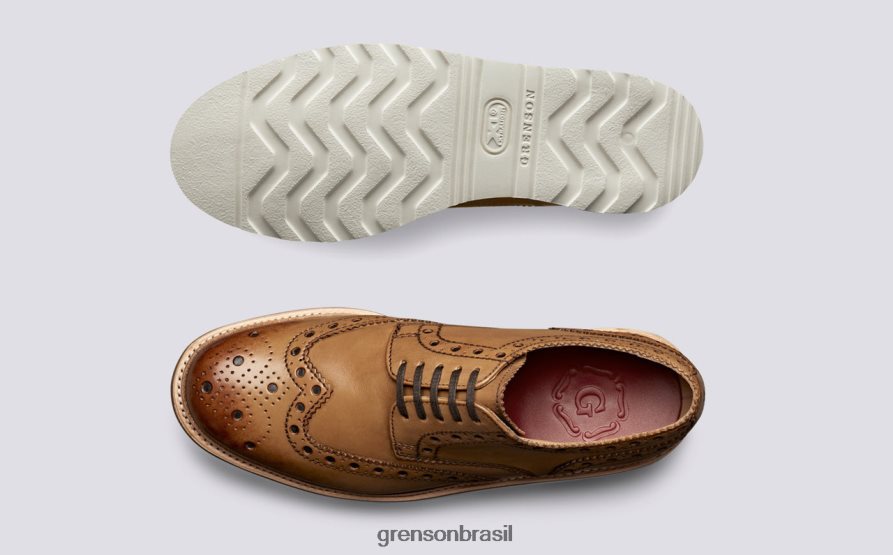 homens Grenson bronzeado archie sapatos brogues 04NFHP118