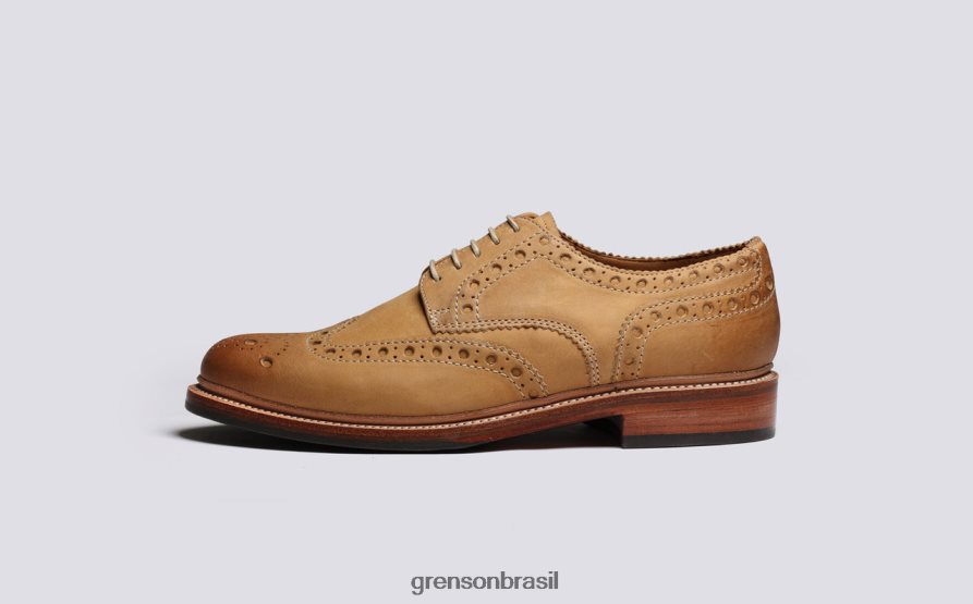 homens Grenson gengibre polido archie sapatos brogues 04NFHP110