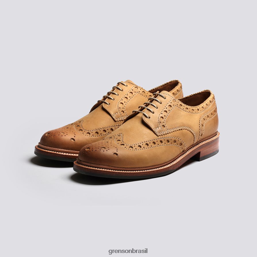 homens Grenson gengibre polido archie sapatos brogues 04NFHP110