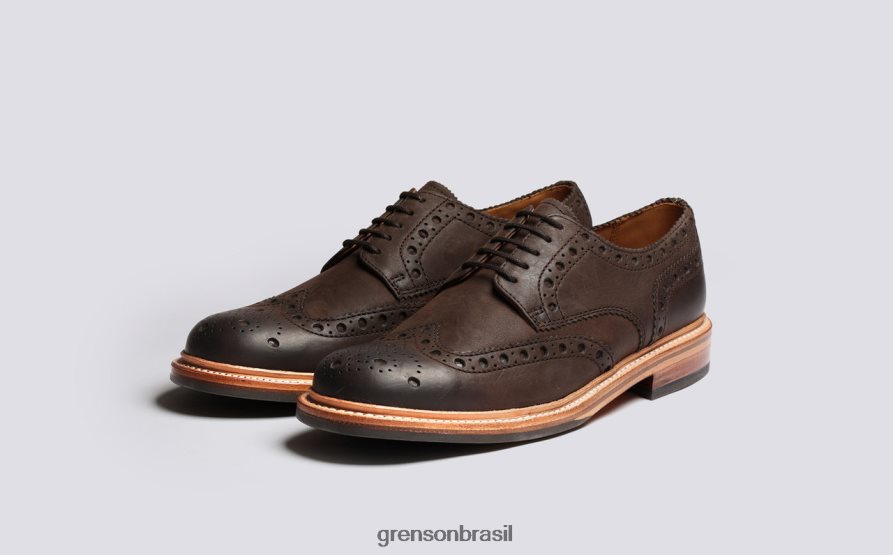 homens Grenson marrom archie sapatos brogues 04NFHP113
