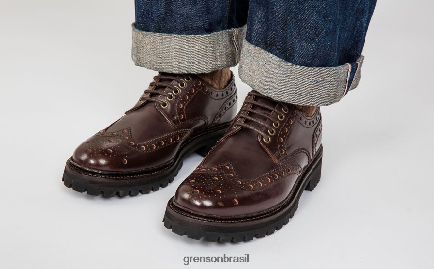homens Grenson marrom archie sapatos brogues 04NFHP114