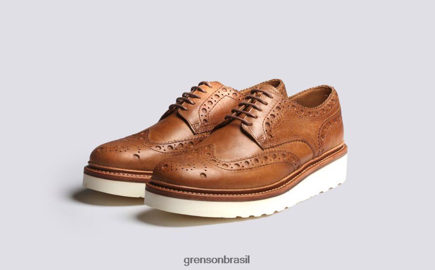 homens Grenson natural archie sapatos brogues 04NFHP111