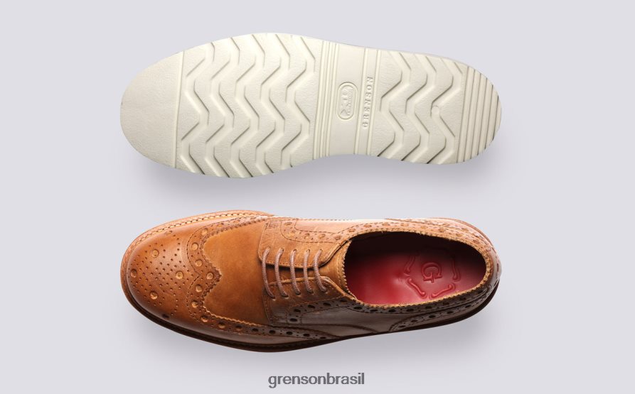 homens Grenson natural archie sapatos brogues 04NFHP111