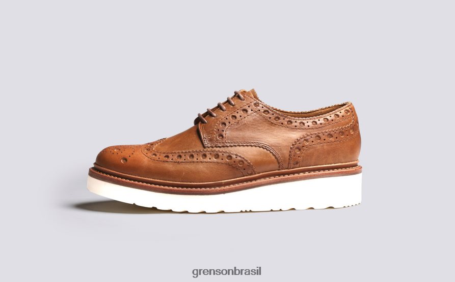 homens Grenson natural archie sapatos brogues 04NFHP111