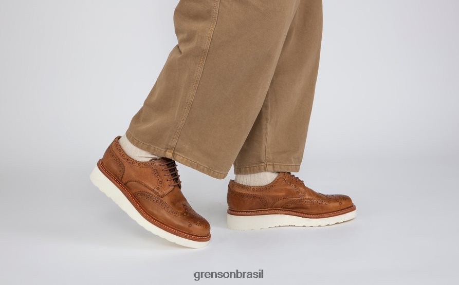 homens Grenson natural archie sapatos brogues 04NFHP111