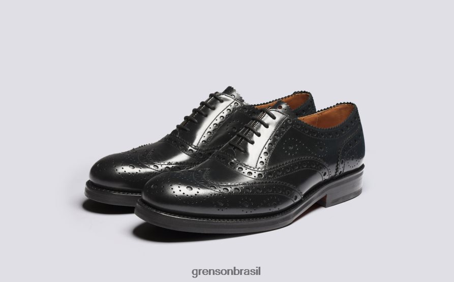 homens Grenson preto anderson sapatos brogues 04NFHP123