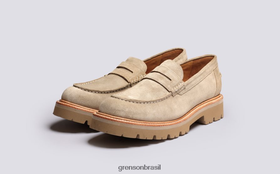 homens Grenson areia Walt mocassins 04NFHP137