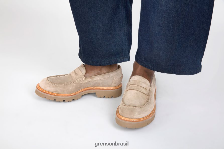 homens Grenson areia Walt mocassins 04NFHP137