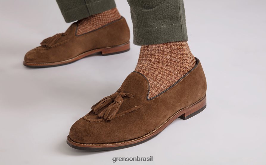 homens Grenson caramelo merle mocassins 04NFHP140