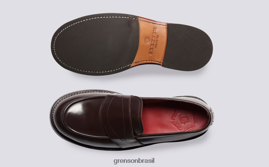 homens Grenson marrom Ernie mocassins 04NFHP143