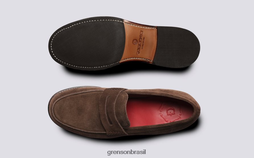 homens Grenson marrom escuro jago mocassins 04NFHP139