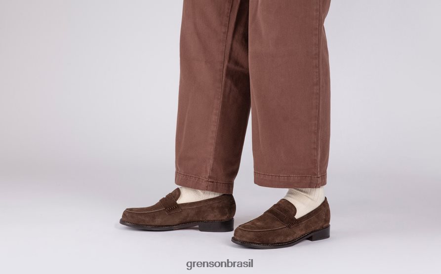 homens Grenson marrom escuro jago mocassins 04NFHP139