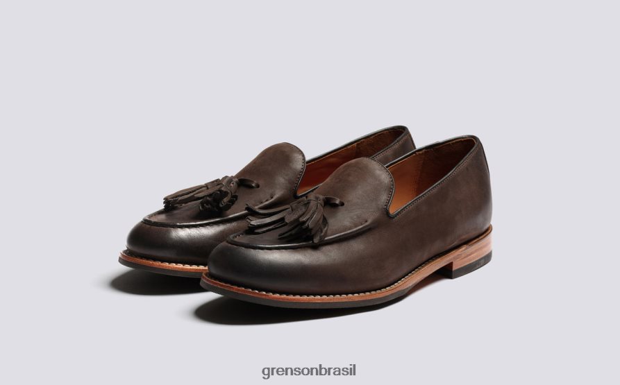 homens Grenson polimento marrom Merlim mocassins 04NFHP134
