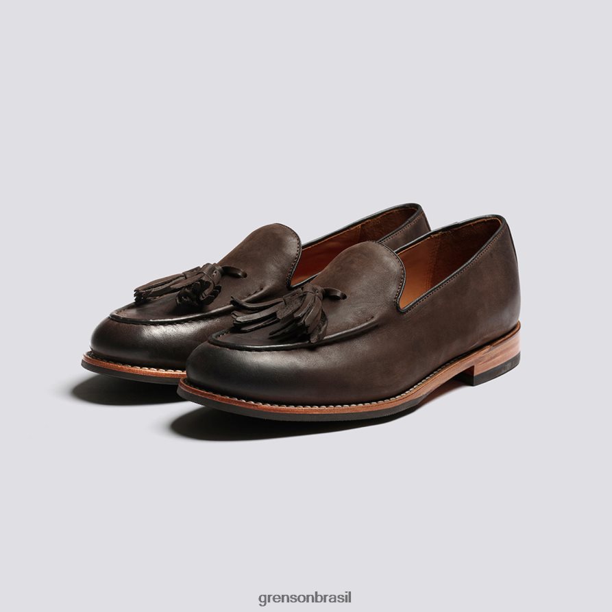 homens Grenson polimento marrom Merlim mocassins 04NFHP134