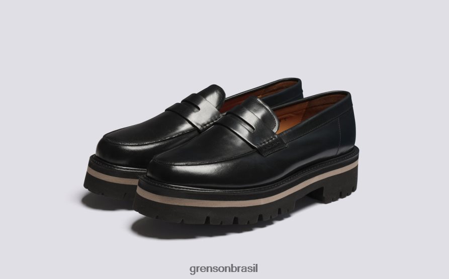 homens Grenson preto jeffrey mocassins 04NFHP126