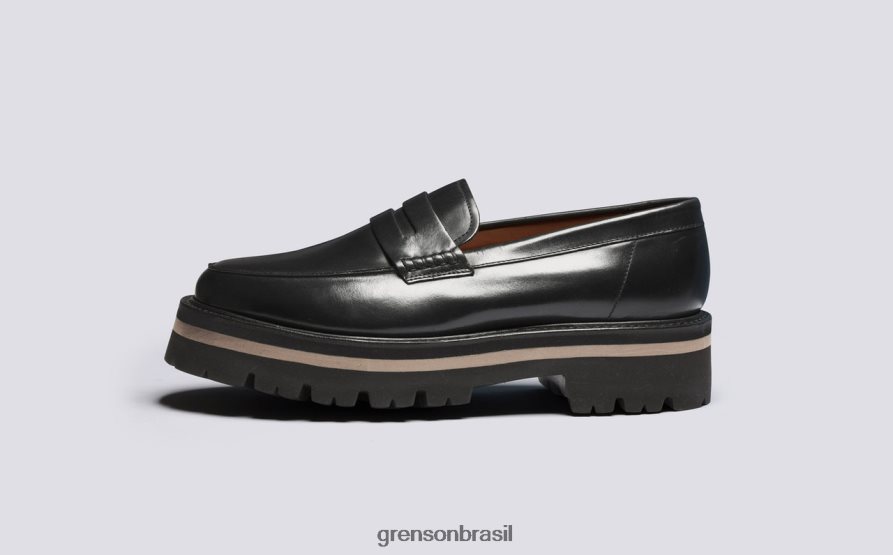 homens Grenson preto jeffrey mocassins 04NFHP126