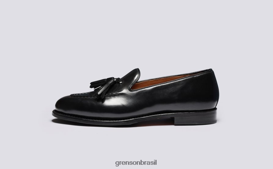 homens Grenson preto merle mocassins 04NFHP141