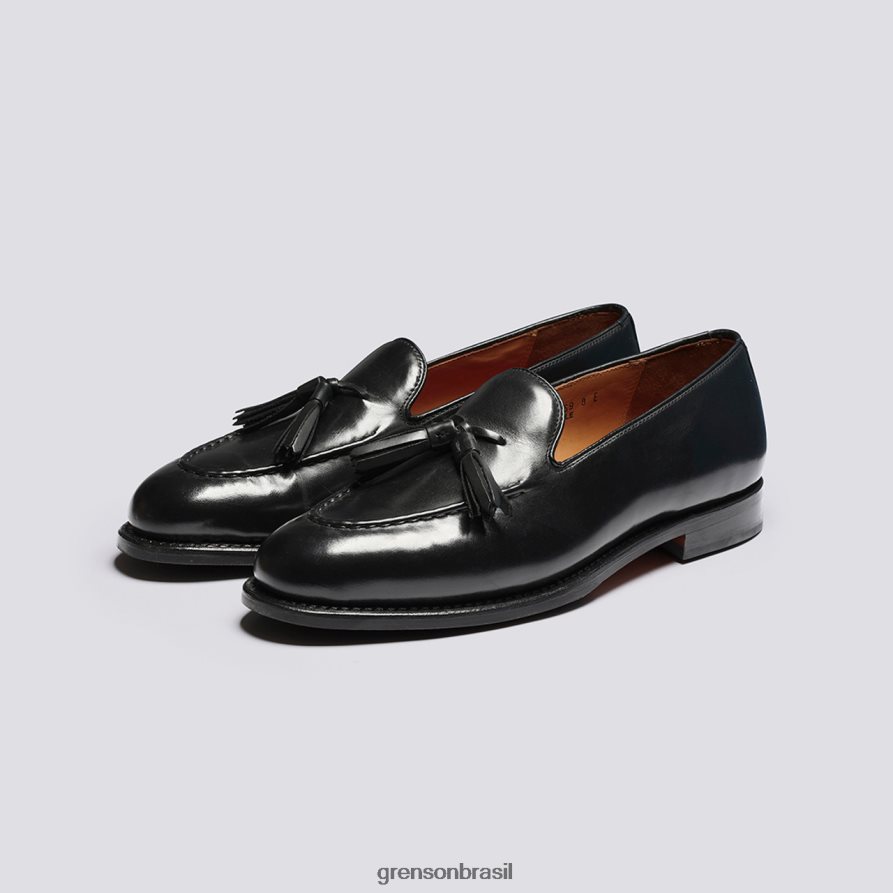 homens Grenson preto merle mocassins 04NFHP141