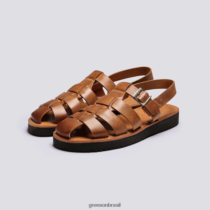 homens Grenson gengibre polido quincy sandálias 04NFHP218