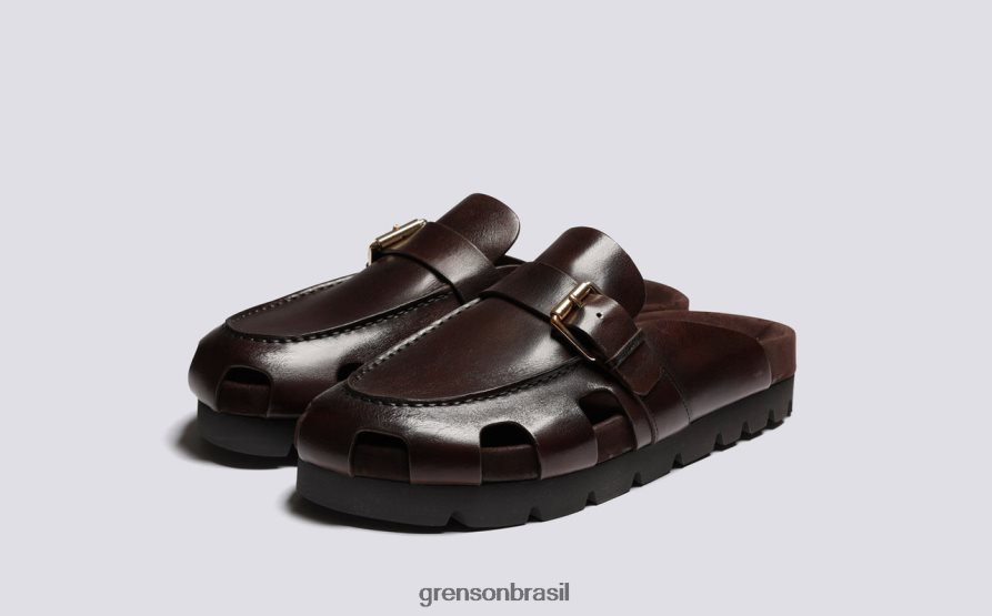 homens Grenson marrom escuro vale sandálias 04NFHP213