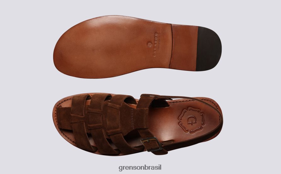 homens Grenson marrom quincy sandálias 04NFHP220