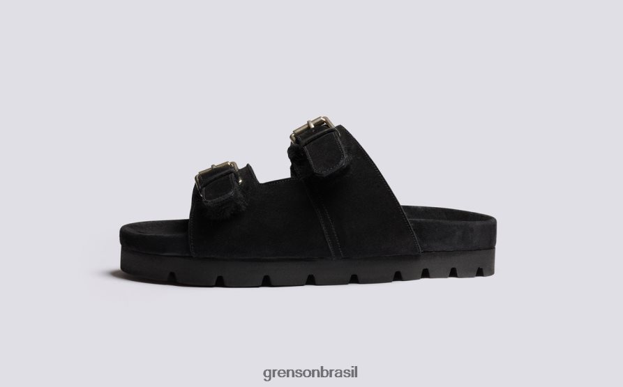 homens Grenson preto florim sandálias 04NFHP217