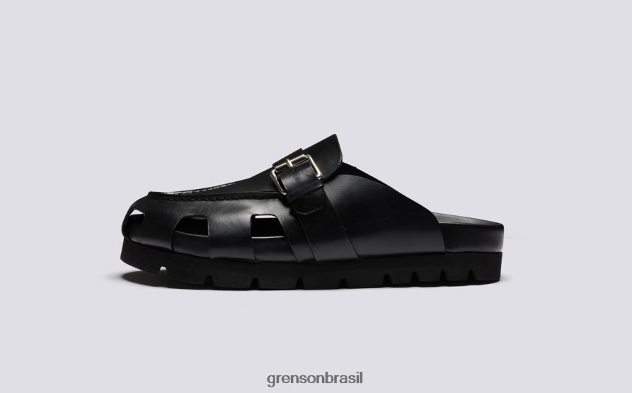 homens Grenson preto vale sandálias 04NFHP214