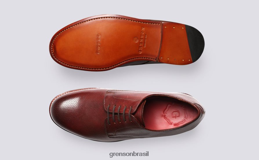 homens Grenson bronzeado curto sapatos de derby 04NFHP145
